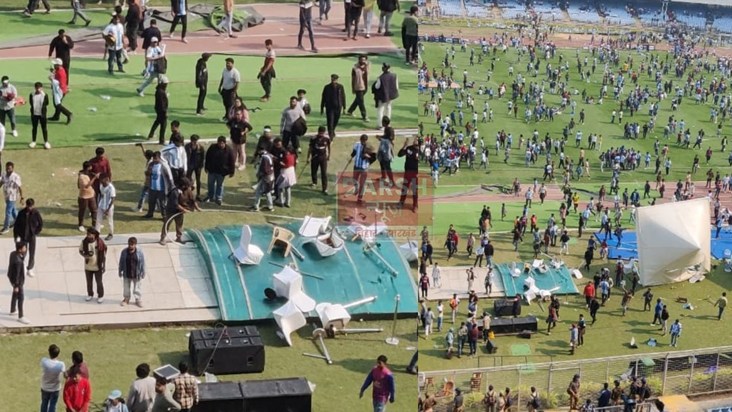 Fans threw bottles when they couldn't catch a glimpse of foo