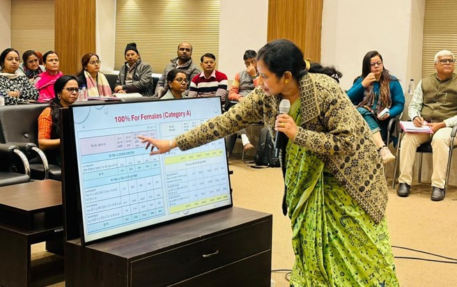 A state-level review meeting on gender-responsive budgeting 