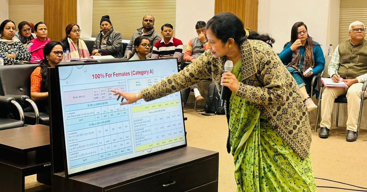 A state-level review meeting on gender-responsive budgeting 