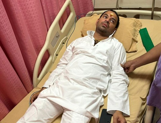 Lalu's son Tej Pratap falls ill.