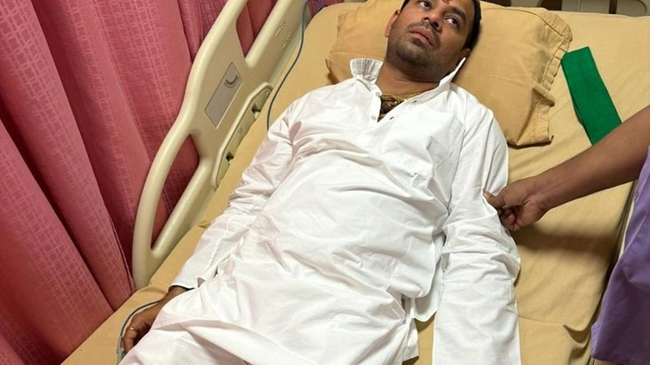 Lalu's son Tej Pratap falls ill.