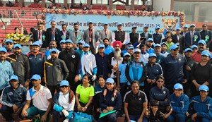 One thousand officers from across the country took to the playing field of this stadium in Patna.