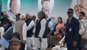 CM Nitish is elated with the landslide victory in the assembly elections.