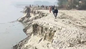 On one side there is cold and on the other side there is the havoc of river Ganga.