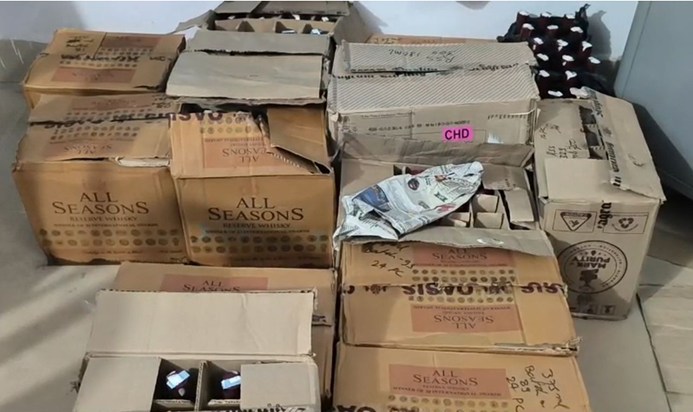 Foreign liquor worth lakhs was hidden behind an empty school
