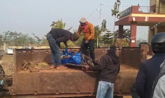 Farmer leaves saying he's going to a party, decapitated body