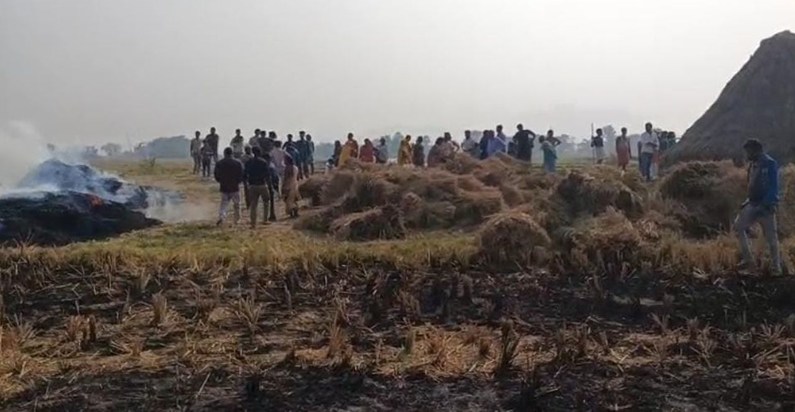 Months of hard work of farmers in Gaya went to ashes.