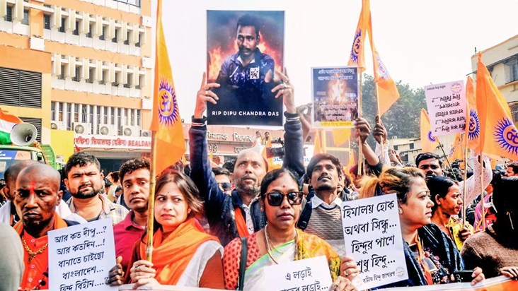 Protest marches held in West Bengal against the violence in 