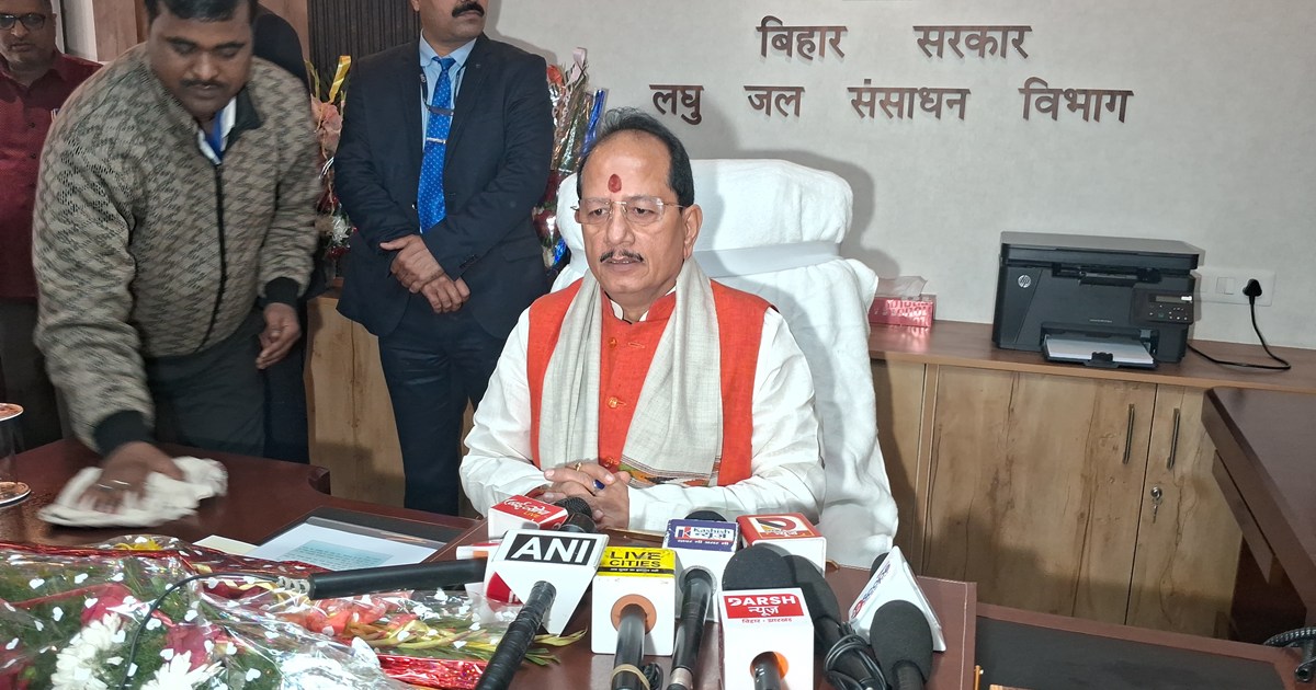 What did Bihar Deputy CM Vijay Kumar Sinha say after assumin