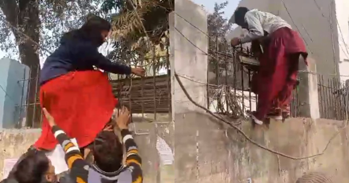 When the girl students who had come to appear for the interm