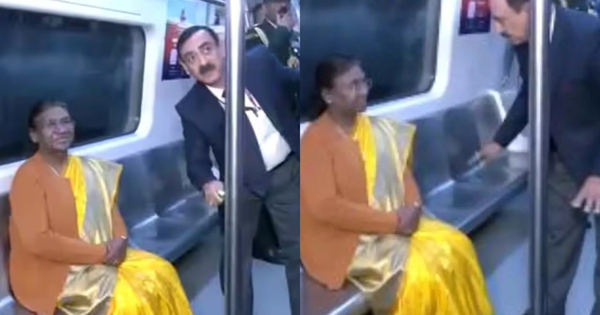 President Draupadi Murmu seen traveling in Delhi Metro, vide