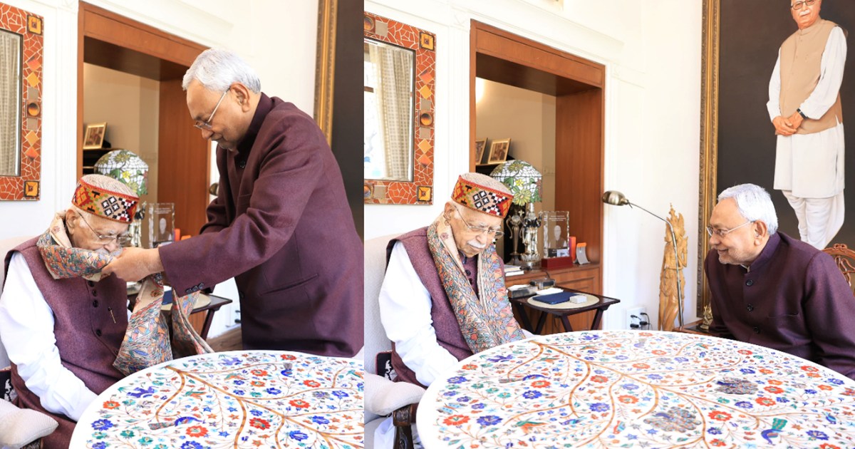 CM Nitish met Lal Krishna Advani in Delhi, congratulated him