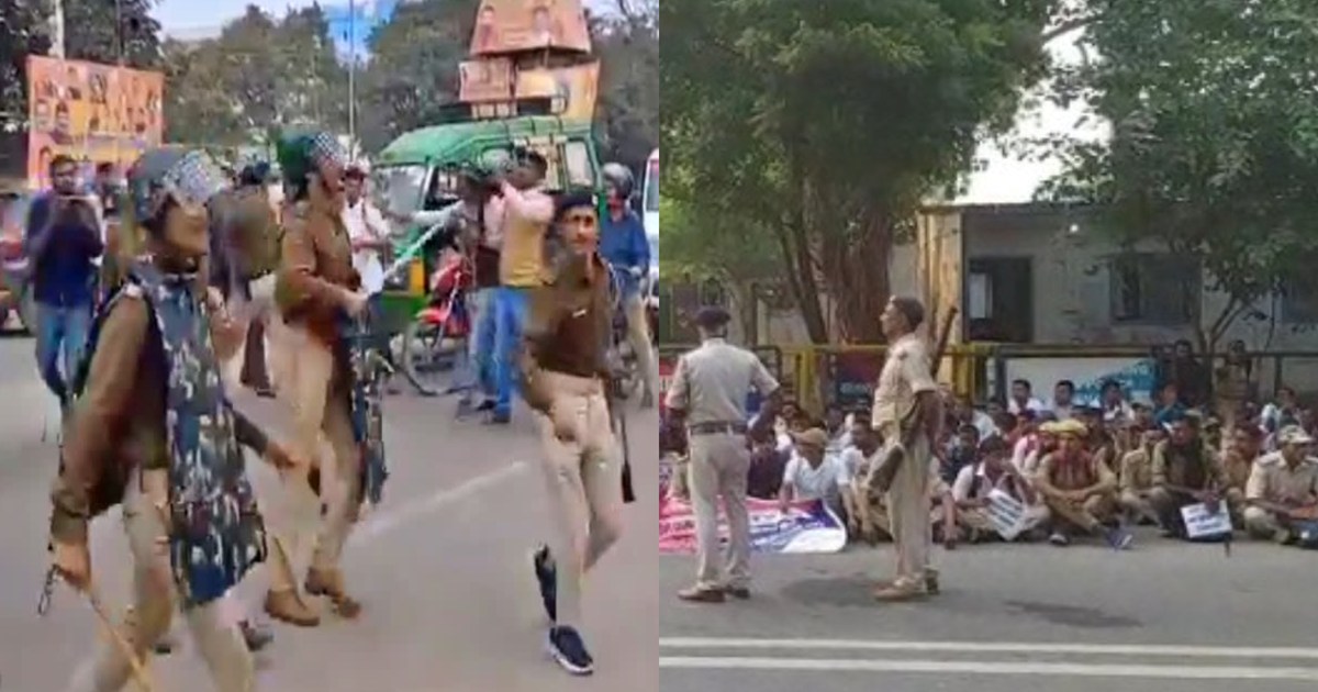 Gram Raksha Dal beaten in Patna, created ruckus outside BJP 