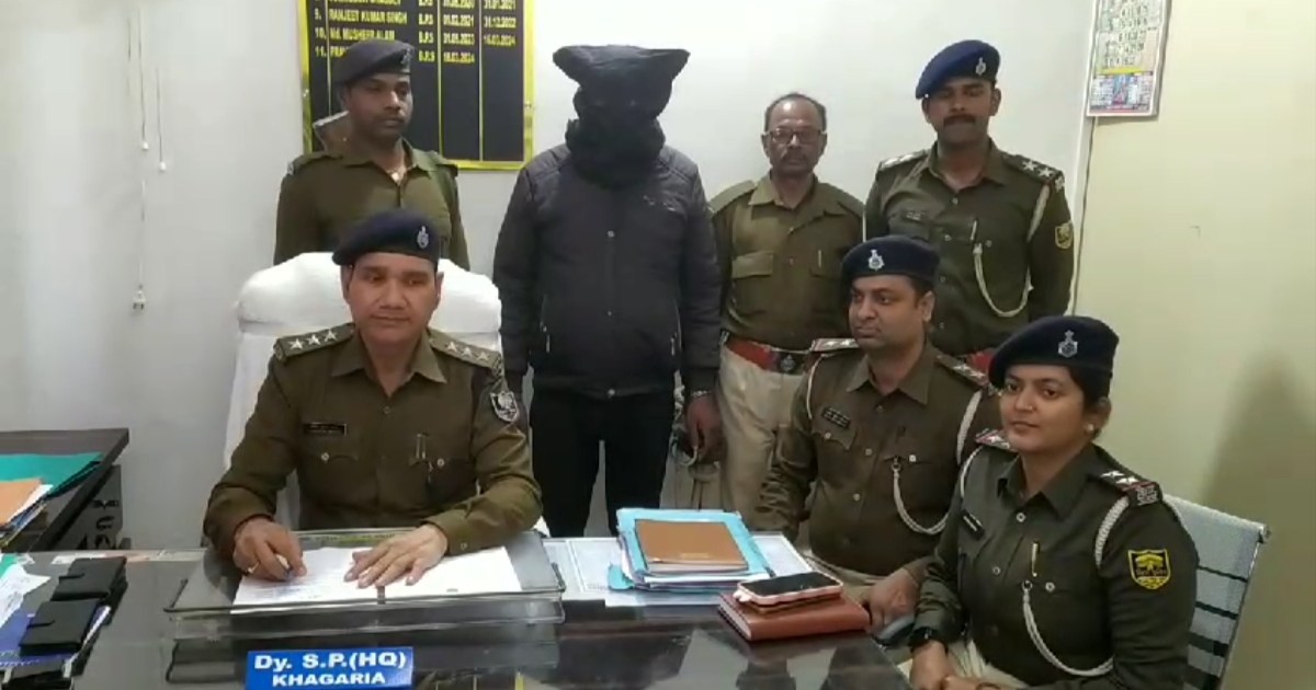 Khagaria Police and STF caught a criminal with a reward of R