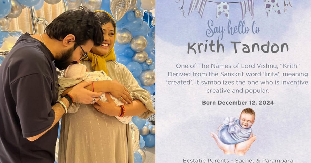 Sachet-Parampara gave a unique name to their son, posted and