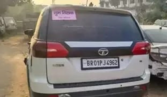 A carton of liquor was found on the groom's seat in a luxury A carton of liquor was found on the groom's seat in a luxury