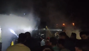 A massive fire broke out in Sitamarhi at night