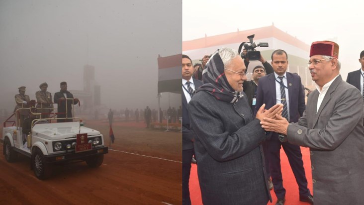 Governor hoisted the flag at Gandhi Maidan, honored brave so