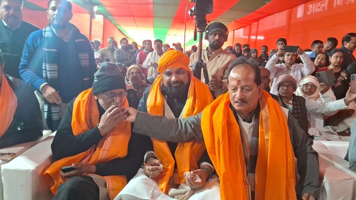 Big leaders, Samrat, Vijay Sinha and Ramkripal Yadav arrived