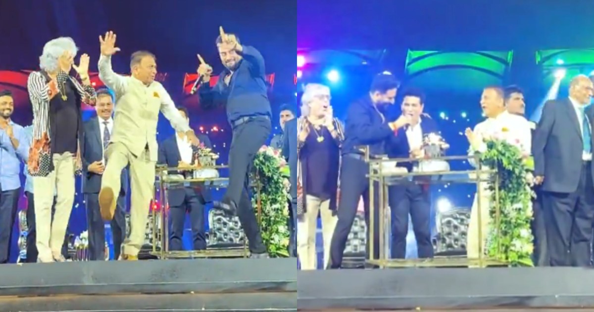 Sunil Gavaskar and Sachin Tendulkar tied the knot on stage, 