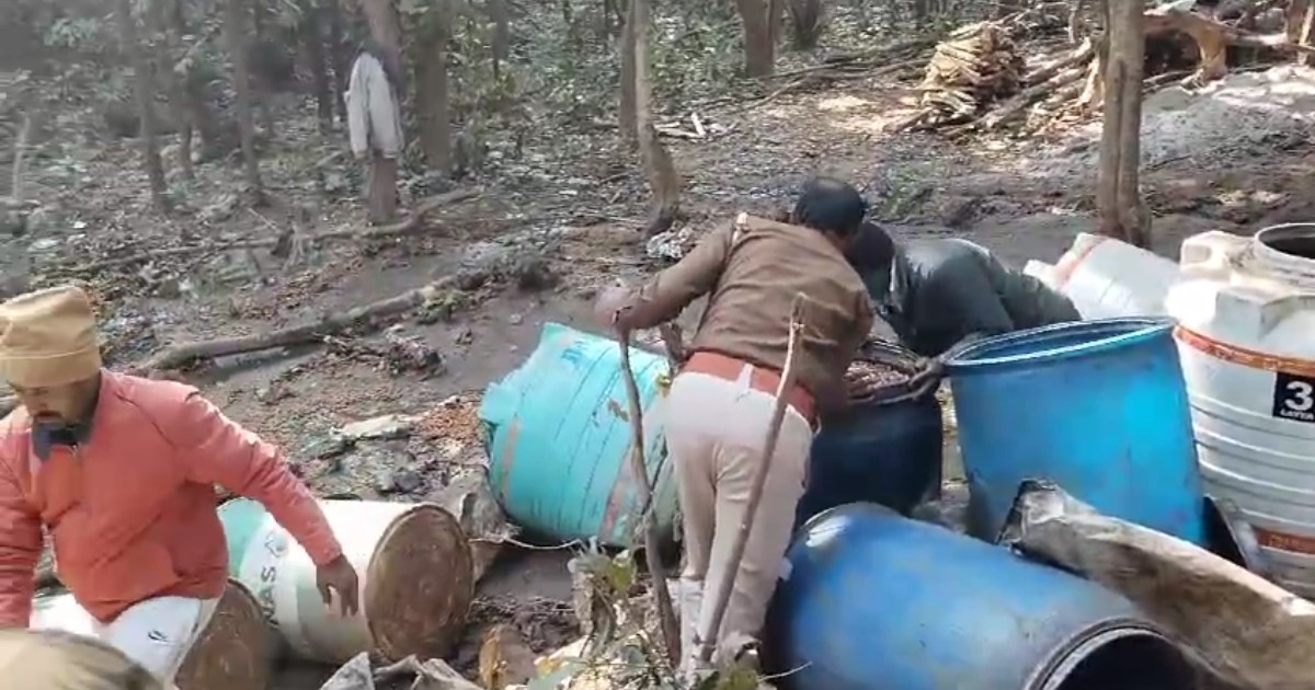 Before Makar Sankranti, Nawada police and excise department 