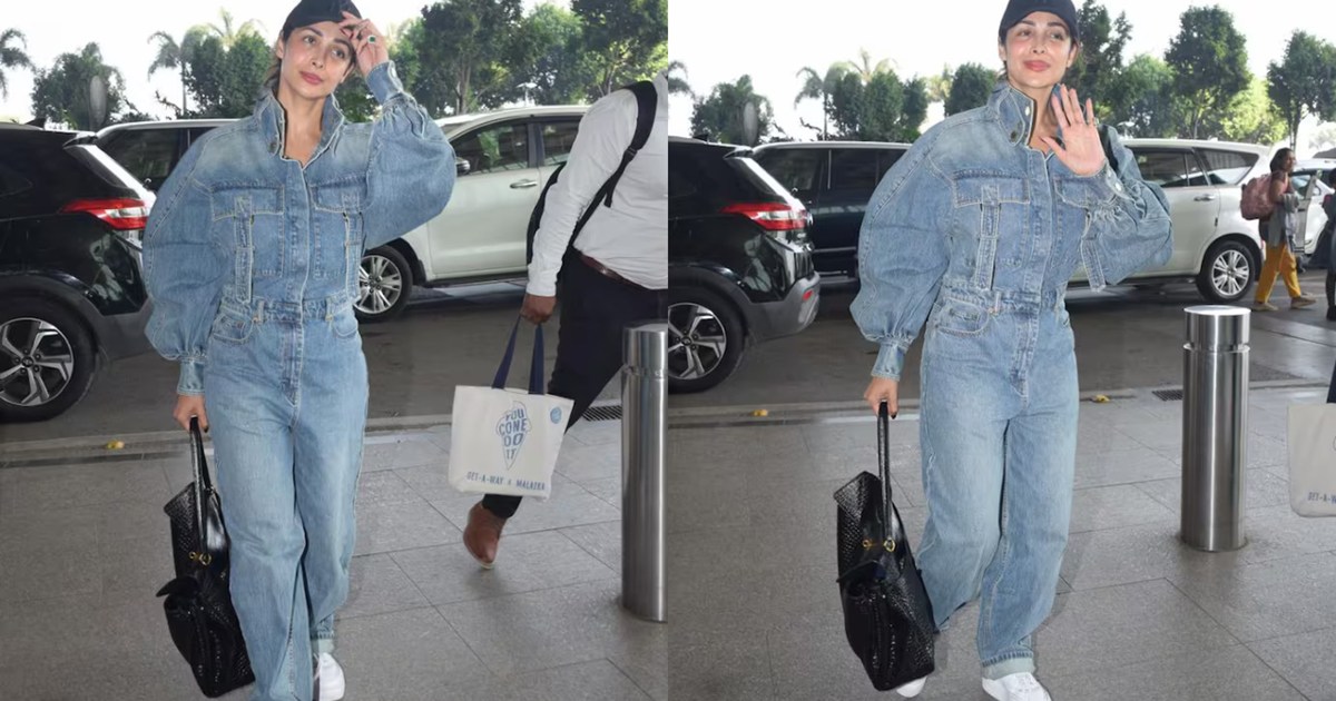 Malaika's look in discussion at the airport, she looked very