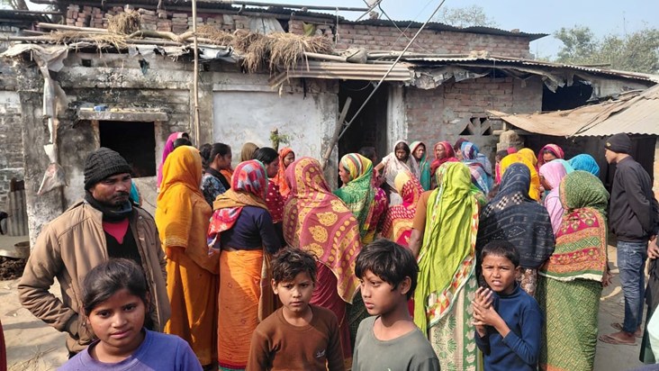 When she refused to give him a beedi the deranged man brutal