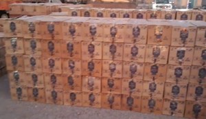 The contraband was hidden in a wooden basement, a major blow to the liquor mafia in Kaimur.