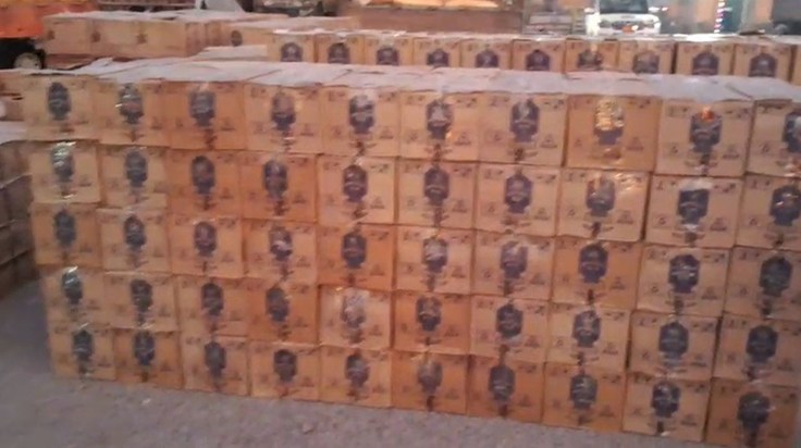 The contraband was hidden in a wooden basement, a major blow