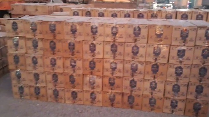 The contraband was hidden in a wooden basement, a major blow