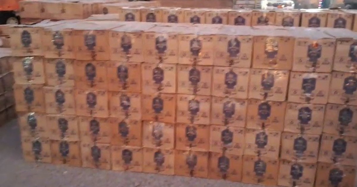 The contraband was hidden in a wooden basement, a major blow