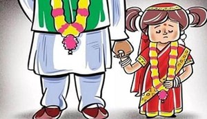 The bride is 12 and the groom is 35.