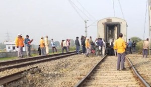 A train coach derailed in Rajgir.