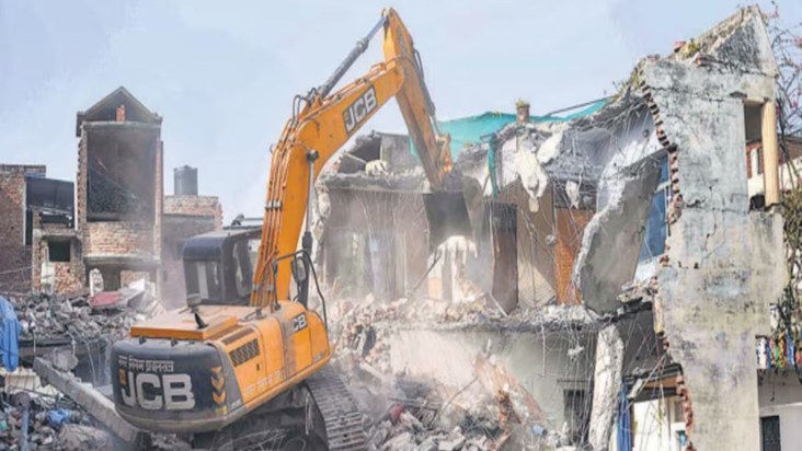 Major action taken against encroachments in Delhi.