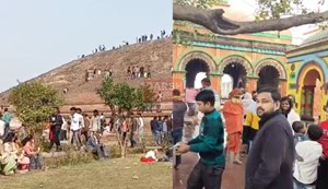 Tourist destinations were crowded with large numbers of people on the occasion of the New Year.