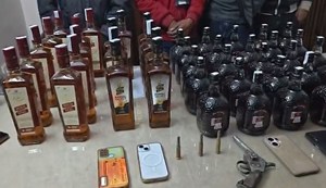 Major police action in Danapur, four arrested with country-made pistol and foreign liquor