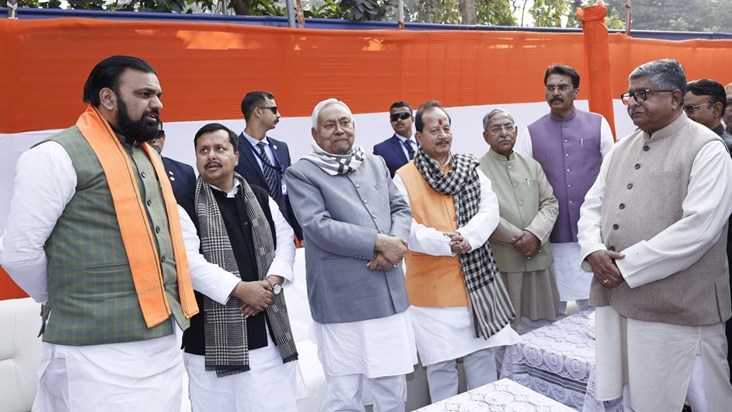 The BJP's 'new' president hosted feasts at two locations.