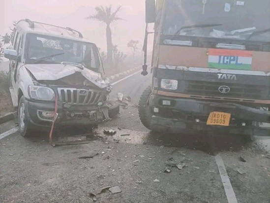 Cold wave alert in Bihar; accident on Mokama 6-lane, 5 vehic