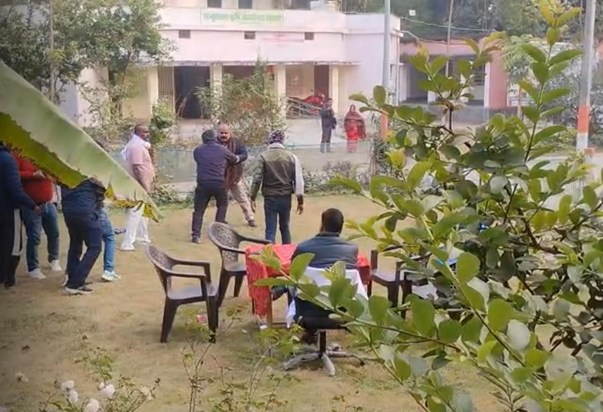 Where development was supposed to be discussed, lathicharge 