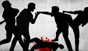 youth was brutally beaten on suspicion of stealing rice.