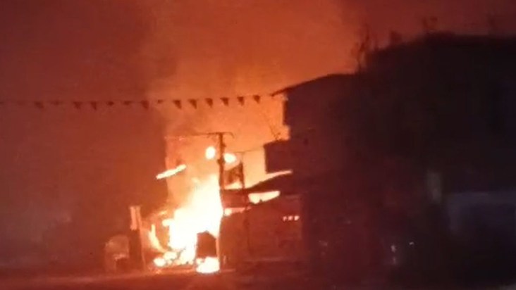 aag ki lapton ne nigal liya pura supaul bazar