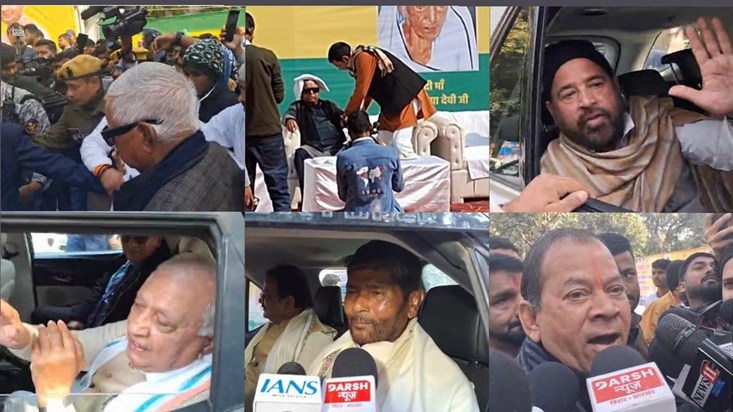 Lalu Yadav, Governor, uncle reached Tej Pratap's feast on Ma