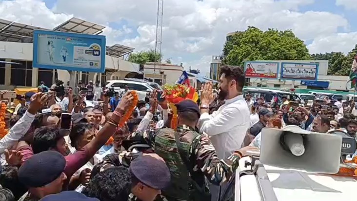 Chirag reached Patna for the first time after joining NDA