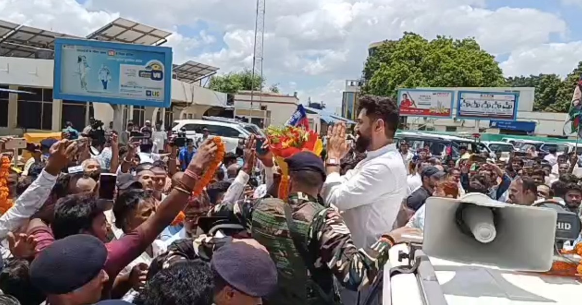 Chirag reached Patna for the first time after joining NDA