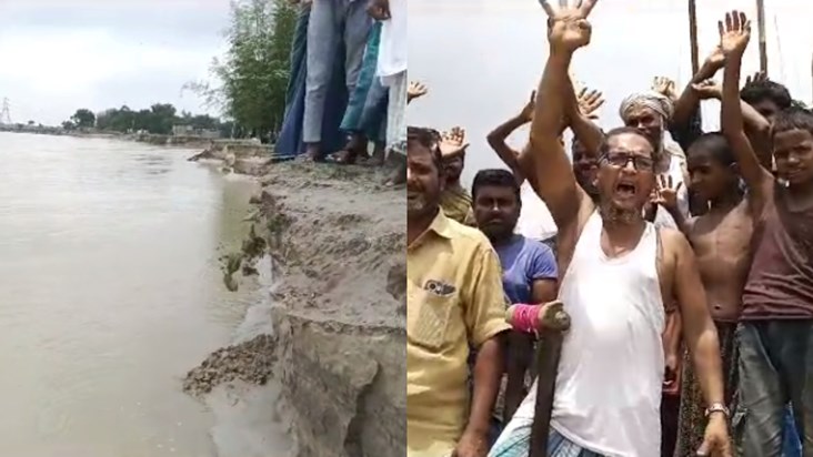 Lest our house get drowned in the river, people are in the s