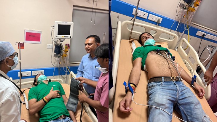 Lalu's elder brother Tej Pratap Yadav has chest pain, admitt
