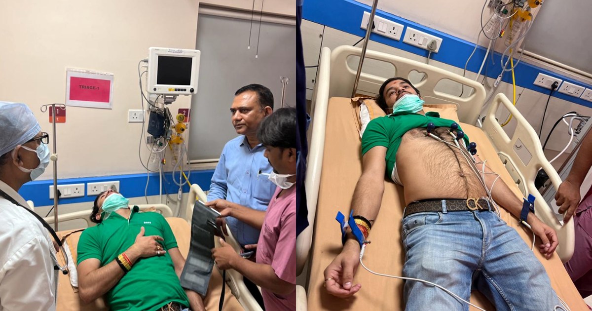 Lalu's elder brother Tej Pratap Yadav has chest pain, admitt