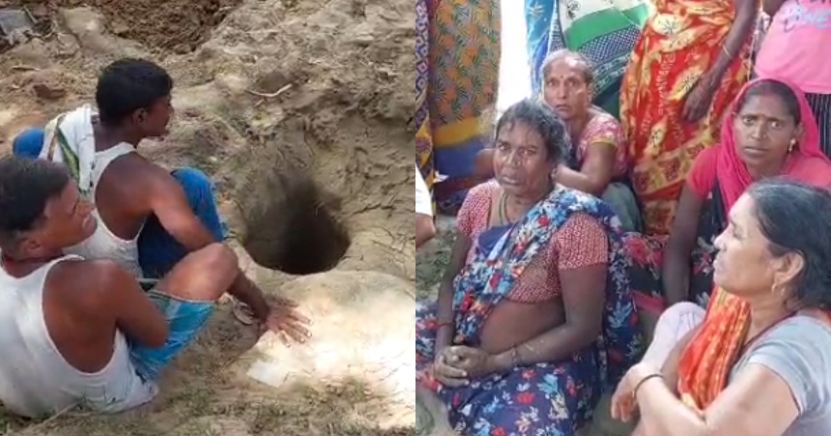  Shubham fell into the borewell while playing