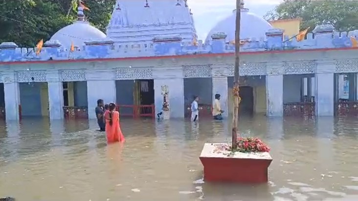 The temple turned into an island