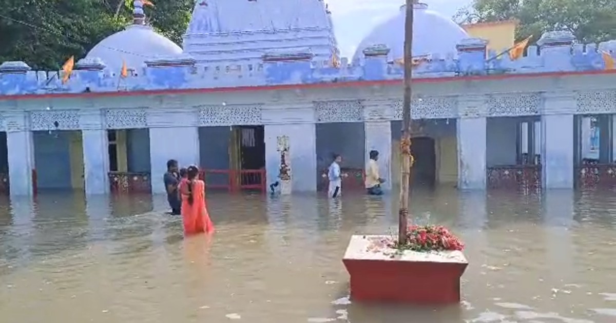 The temple turned into an island